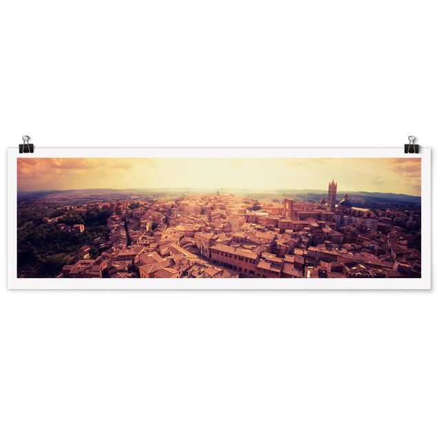 Poster - Good Morning Siena - Panorama Querformat