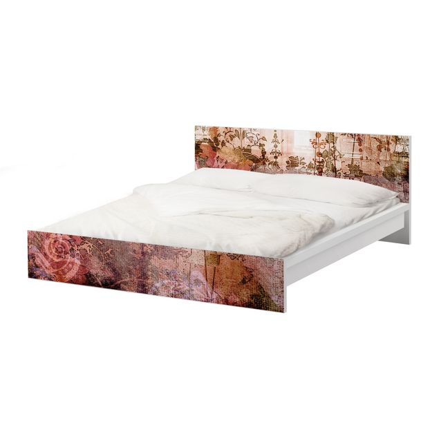 Möbelfolie für IKEA Malm Bett niedrig 160x200cm - Klebefolie Old Grunge