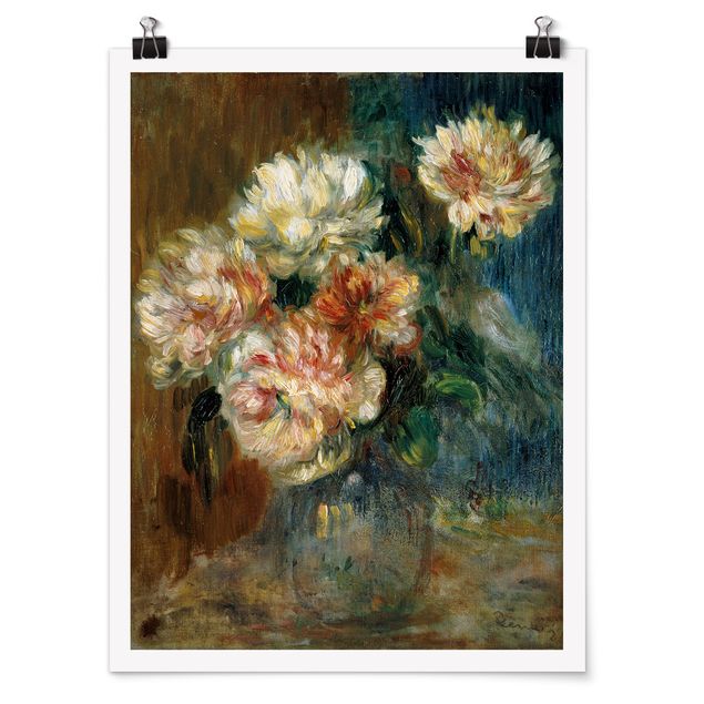 Poster - Auguste Renoir - Vase Pfingstrosen - Hochformat 3:4