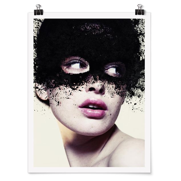 Poster - Das Mädchen mit der schwarzen Maske - Hochformat 3:4