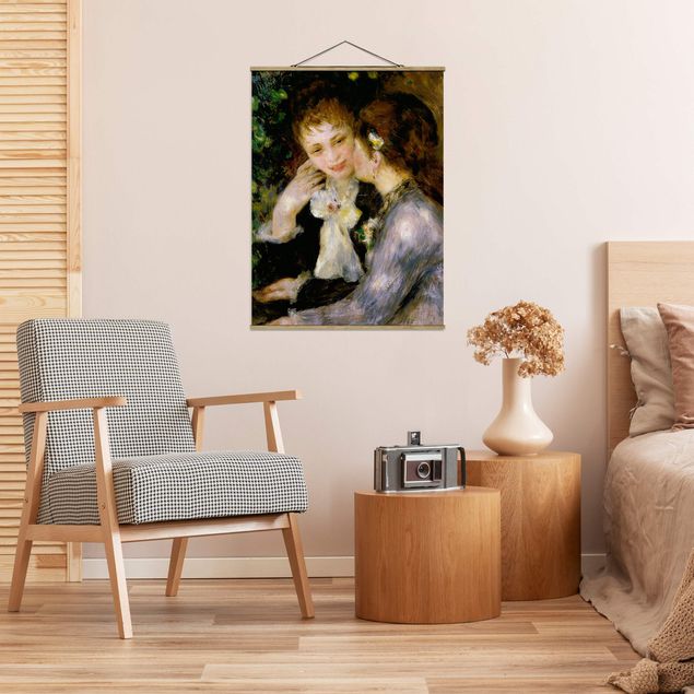 Stoffbild mit Posterleisten - Auguste Renoir - Bekenntnisse - Hochformat 3:4