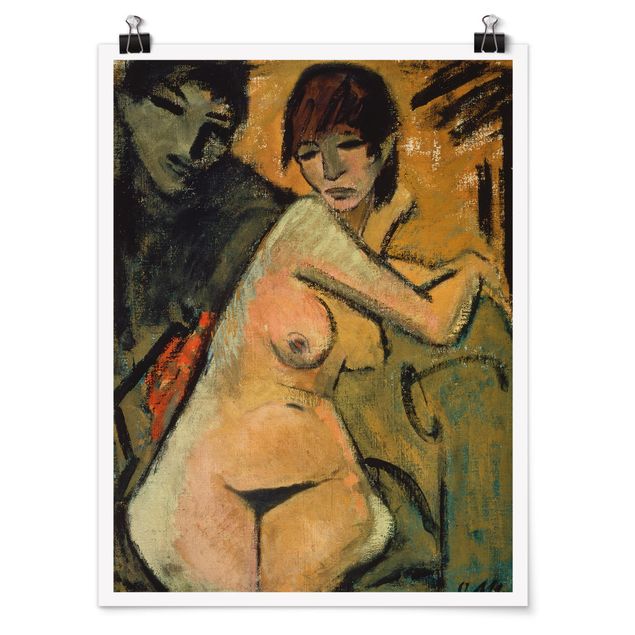 Poster - Otto Mueller - Liebespaar - Hochformat 3:4