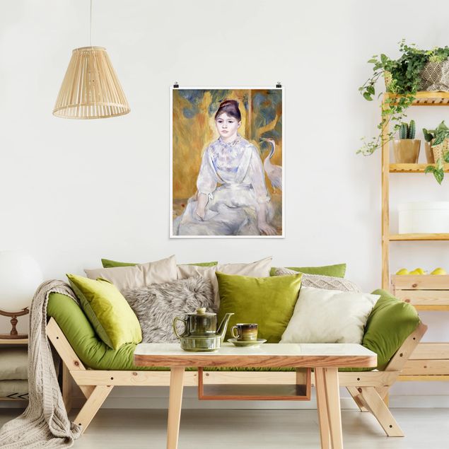 Poster - Auguste Renoir - Junges Mädchen mit Schwan - Hochformat 3:4