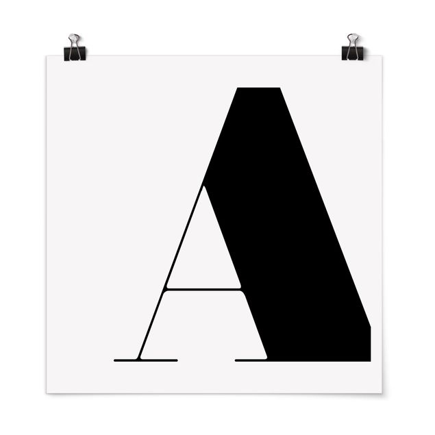 Poster - Antiqua Letter A - Quadrat 1:1