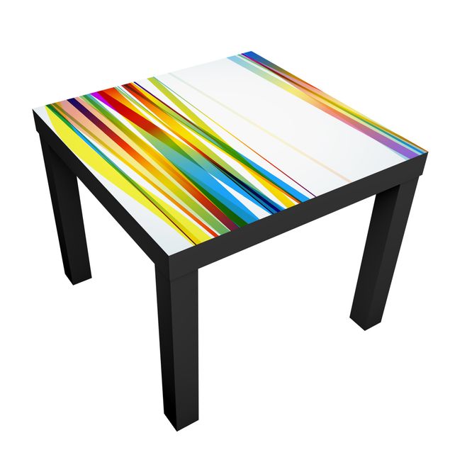 Möbelfolie für IKEA Lack - Klebefolie Rainbow Stripes