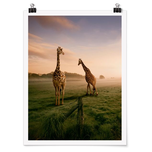 Poster - Surreal Giraffes - Hochformat 3:4