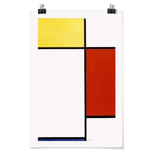 Poster - Piet Mondrian - Komposition I - Hochformat 3:2
