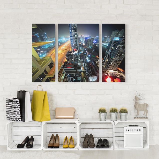 Leinwandbild 3-teilig - Dubai Lights - Triptychon