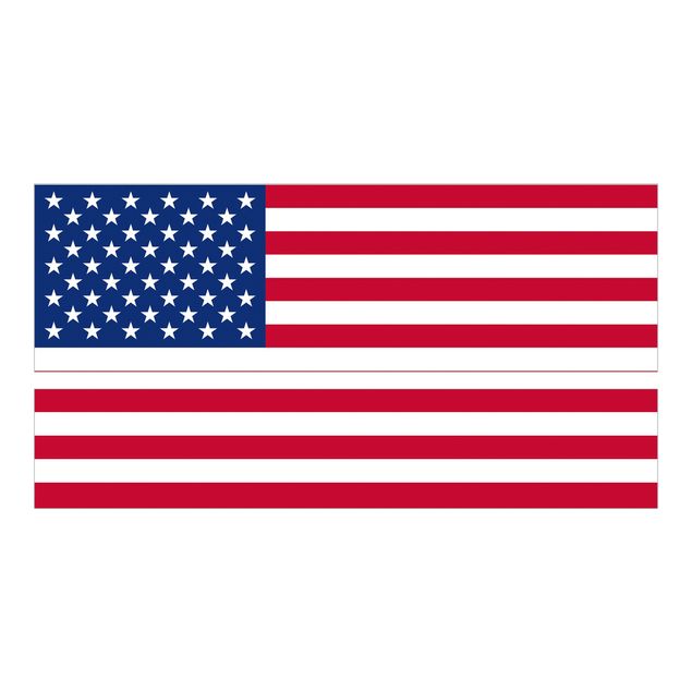 Möbelfolie für IKEA Malm Bett niedrig 140x200cm - Klebefolie Flag of America 1