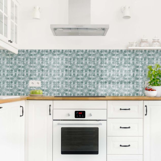 Küchenrückwand - Vintage Muster Geometrische Fliesen