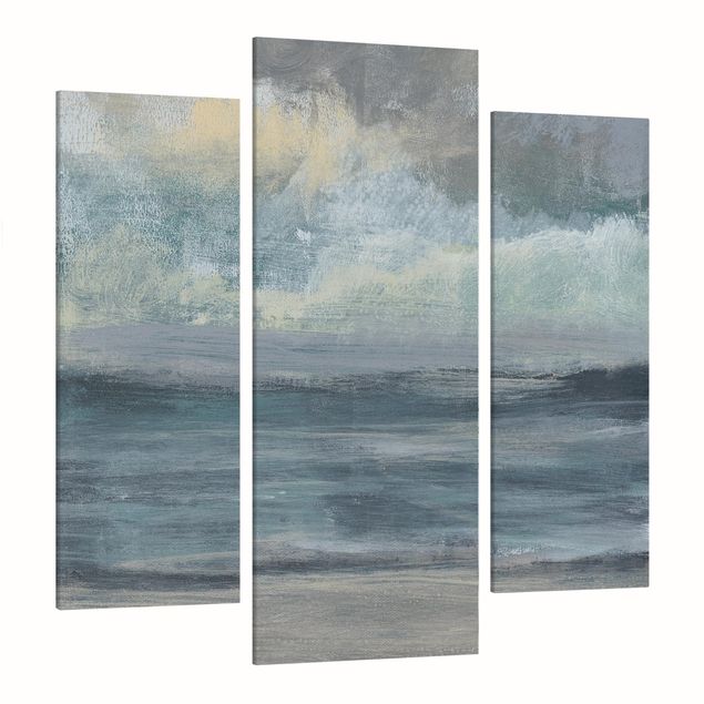 Leinwandbild 3-teilig - Strandaufgang I - Galerie Triptychon