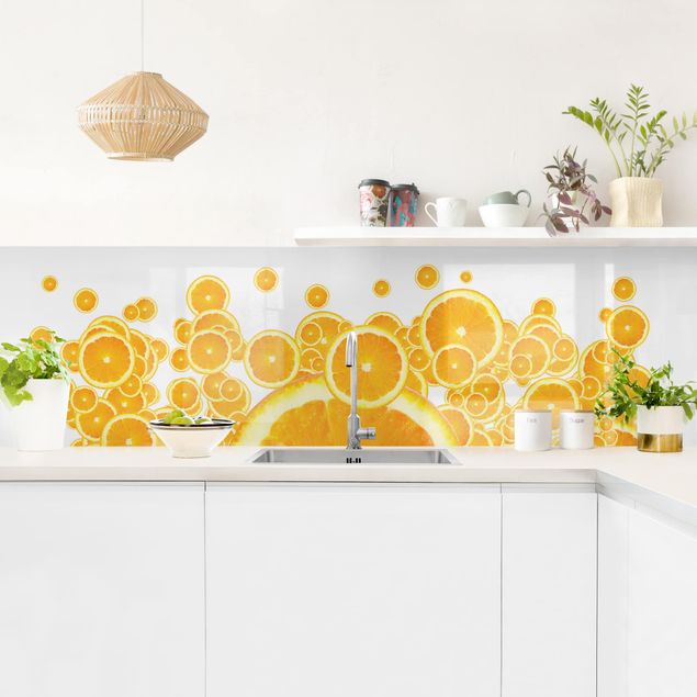 Küchenrückwand - Retro Orange Pattern II