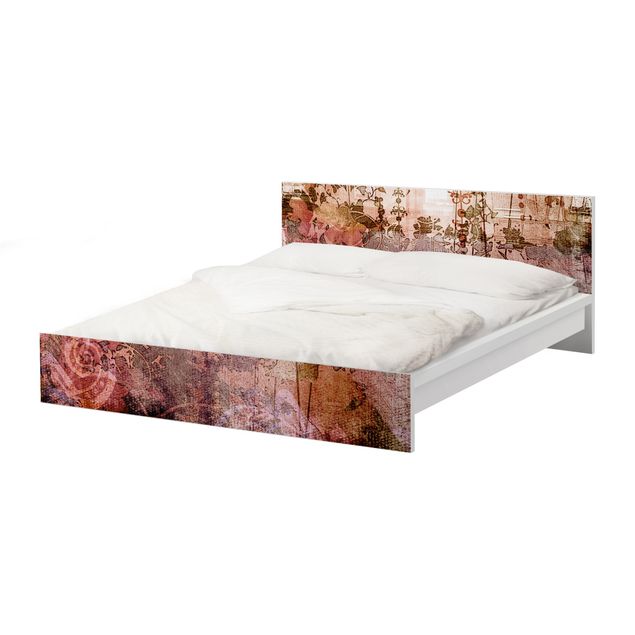Möbelfolie für IKEA Malm Bett niedrig 180x200cm - Klebefolie Old Grunge