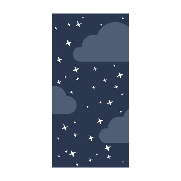 Teppich klein Stilisierte Sterne im Nachthimmel