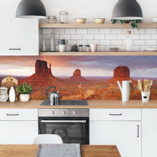 Küchenrückwand - Monument Valley bei Sonnenuntergang