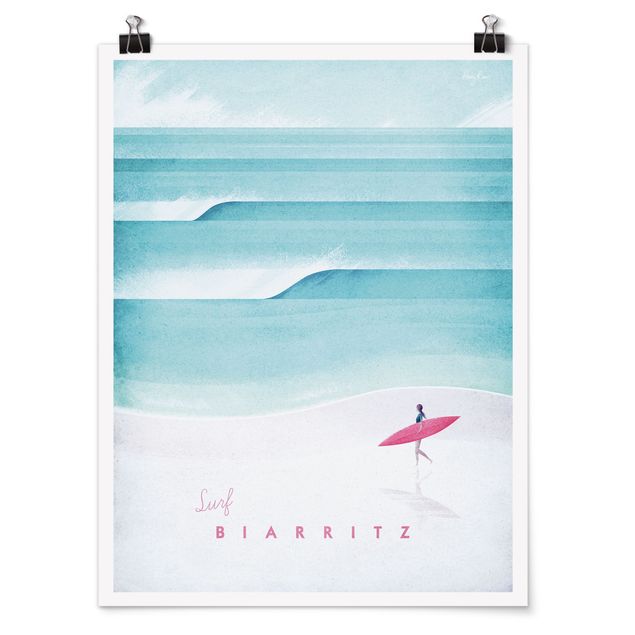 Poster - Reiseposter - Biarritz - Hochformat 4:3