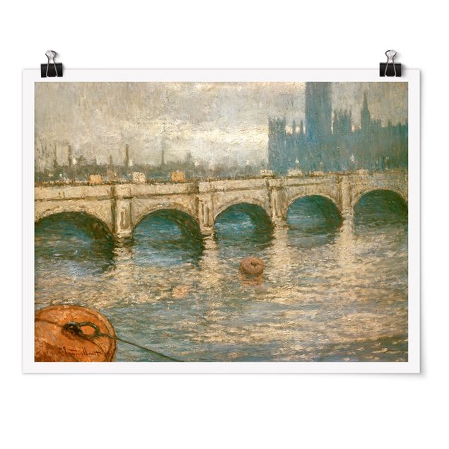 Poster - Claude Monet - Themsebrücke - Querformat 3:4