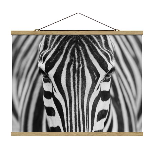Stoffbild mit Posterleisten - Zebra Look - Querformat 4:3