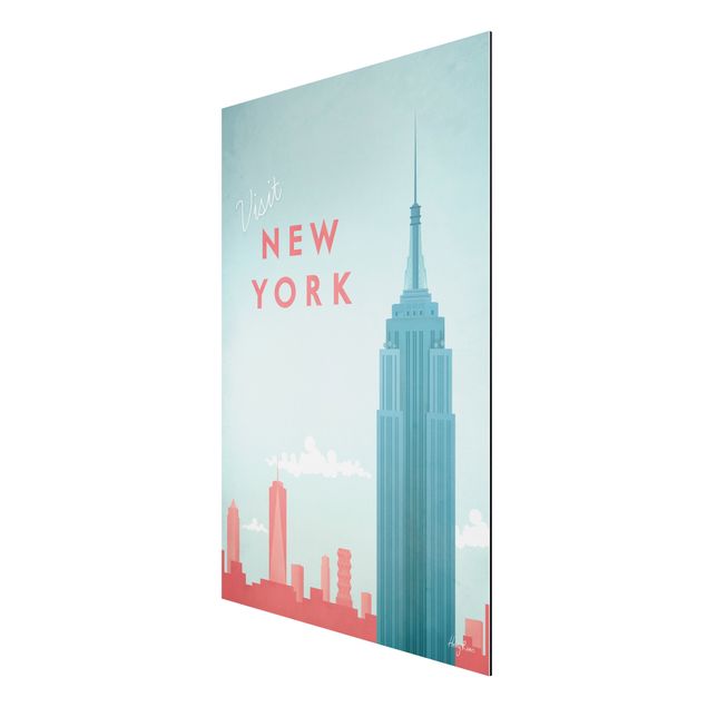 Aluminium Print - Reiseposter - New York - Hochformat 3:2
