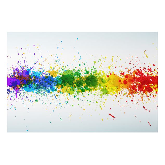 Alu-Dibond Bild - Rainbow Splatter