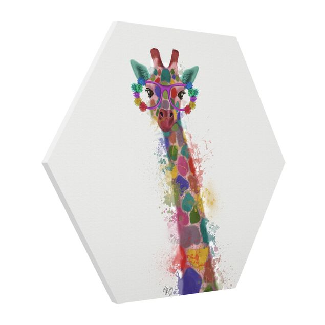 Hexagon Bild Forex - Regenbogen Splash Giraffe