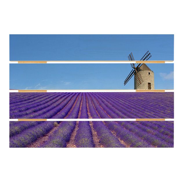 Holzbild - Lavendelduft in der Provence - Querformat 2:3