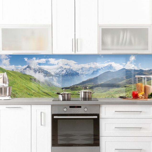 Küchenrückwand - Schweizer Alpenpanorama
