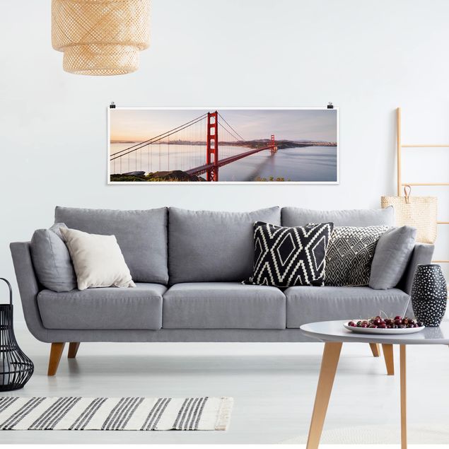 Poster - Golden Gate Bridge in San Francisco - Panorama Querformat