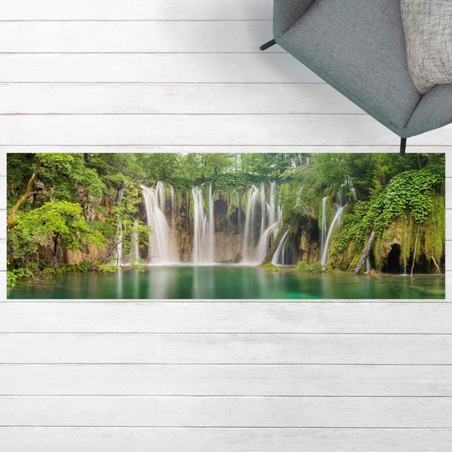 teppich für balkon Wasserfall Plitvicer Seen