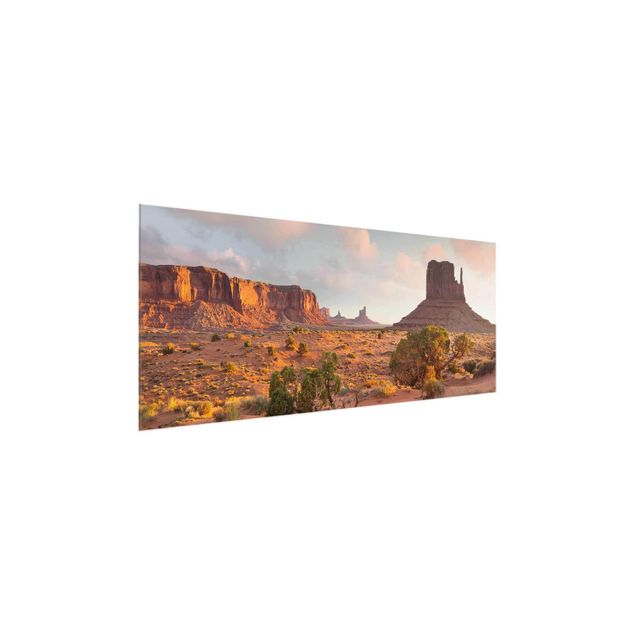 Glasbild - Monument Valley Navajo Tribal Park Arizona - Panorama