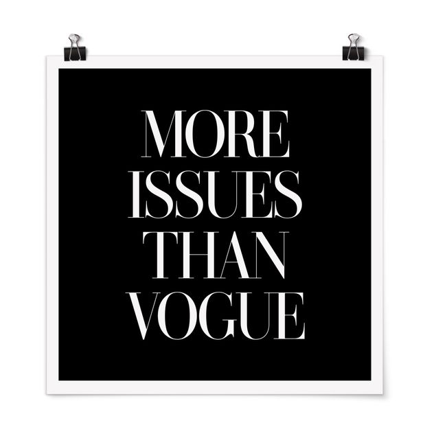 Poster - More issues than Vogue - Quadrat 1:1