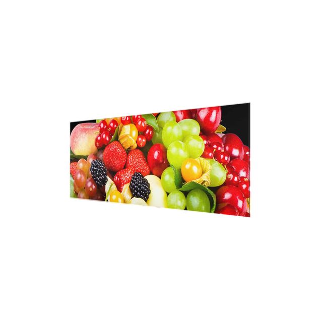Glasbild - Obst Mix - Panorama Quer