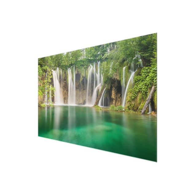 Glasbild - Wasserfall Plitvicer Seen - Quer 3:2