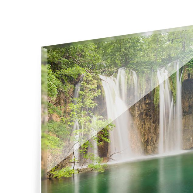 Glasbild - Wasserfall Plitvicer Seen - Quer 3:2
