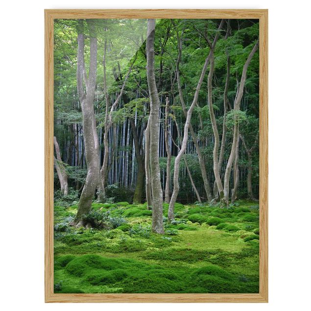 Bild mit Rahmen - Japanischer Wald - Hochformat 3:4