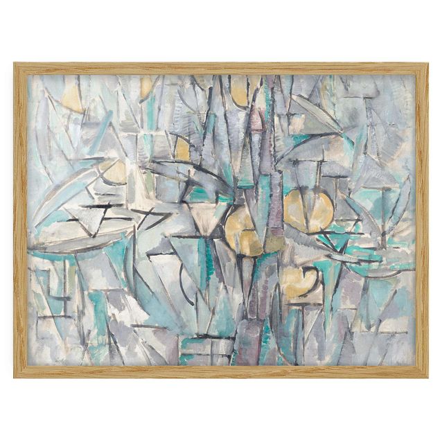 Bild mit Rahmen - Piet Mondrian - Komposition X - Querformat 3:4