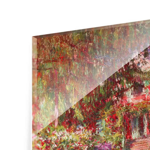 Glasbild - Claude Monet - Weg in Monets Garten in Giverny - Quadrat 1:1