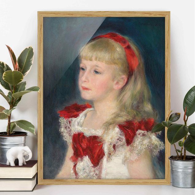 Bild mit Rahmen - Auguste Renoir - Mademoiselle Grimprel - Hochformat 3:4