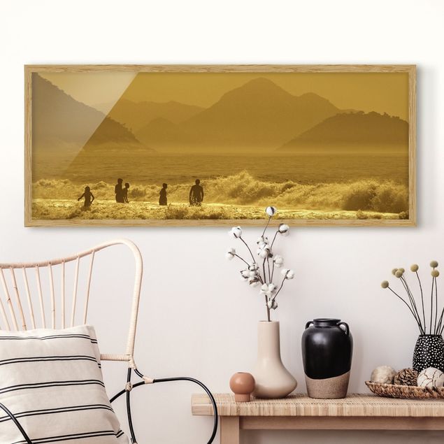 Bild mit Rahmen - Goldküste - Panorama Querformat