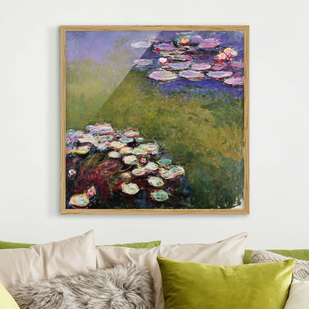 Bild mit Rahmen - Claude Monet - Seerosen - Quadrat 1:1