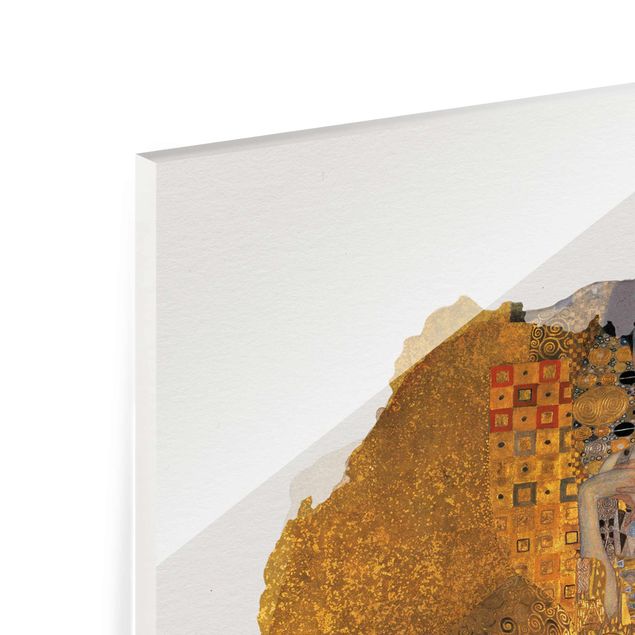 Glasbild - Wasserfarben - Gustav Klimt - Adele Bloch-Bauer I - Hochformat 4:3