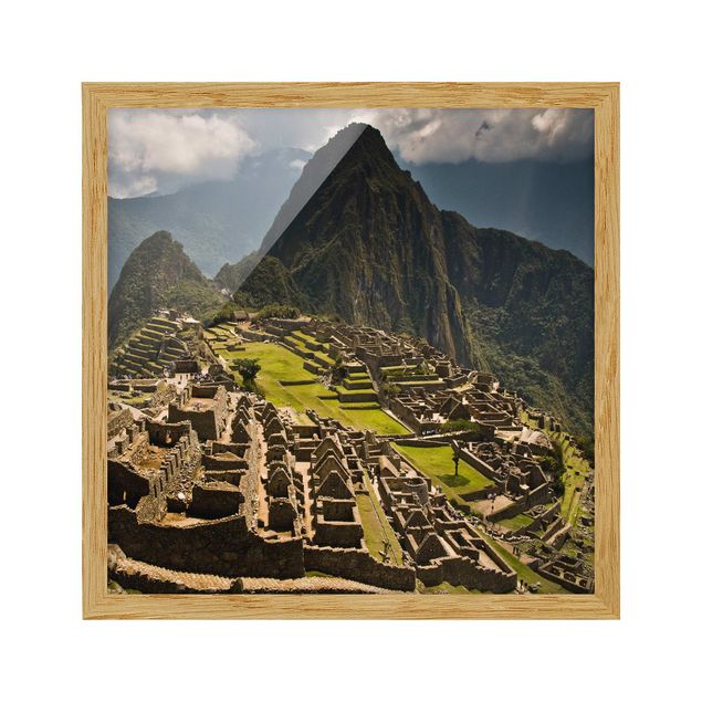 Bild mit Rahmen - Machu Picchu - Quadrat 1:1