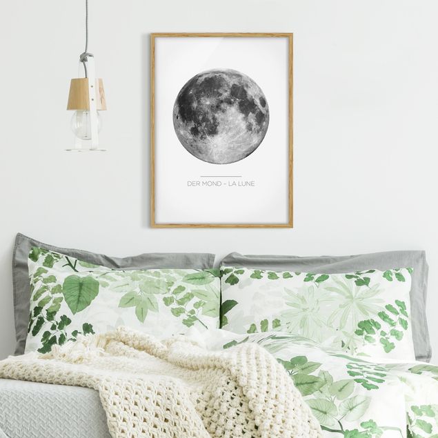 Bild mit Rahmen - La Luna - Der Mond - Hochformat 3:4