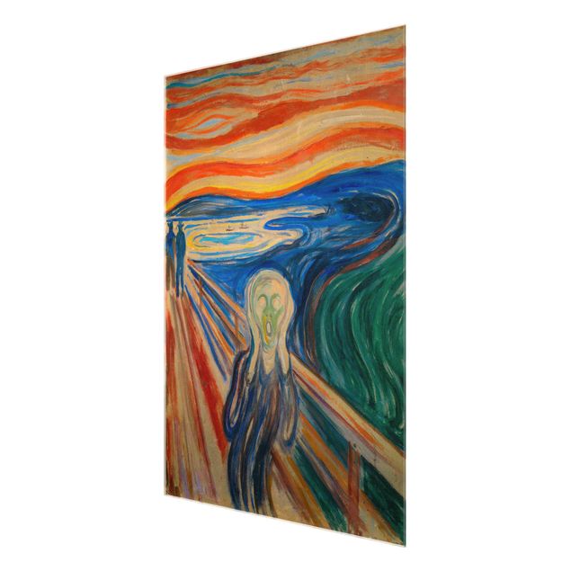 Glasbild - Edvard Munch - Der Schrei - Hochformat 4:3