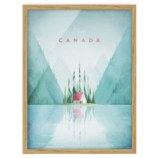 Bild mit Rahmen - Reiseposter - Canada - Hochformat 4:3