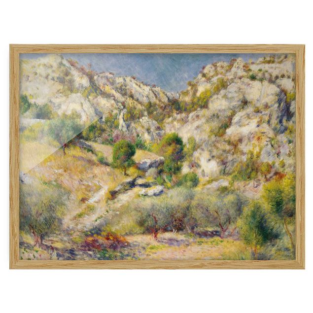 Bild mit Rahmen - Auguste Renoir - Felsen bei Estaque - Querformat 3:4