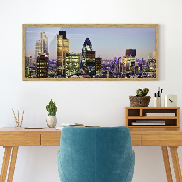 Bild mit Rahmen - London City - Panorama Querformat
