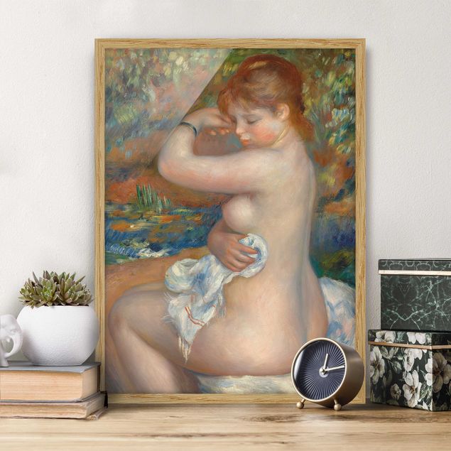 Bild mit Rahmen - Auguste Renoir - Badende - Hochformat 3:4