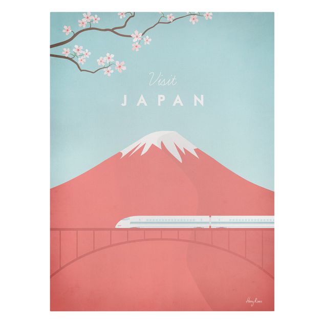 Leinwandbild - Reiseposter - Japan - Hochformat 4:3