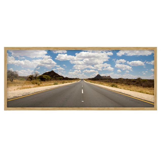 Bild mit Rahmen - Route 66 - Panorama Querformat
